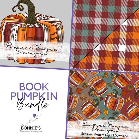 Book Pumpkin Hand Drawn Bundle Purchase
