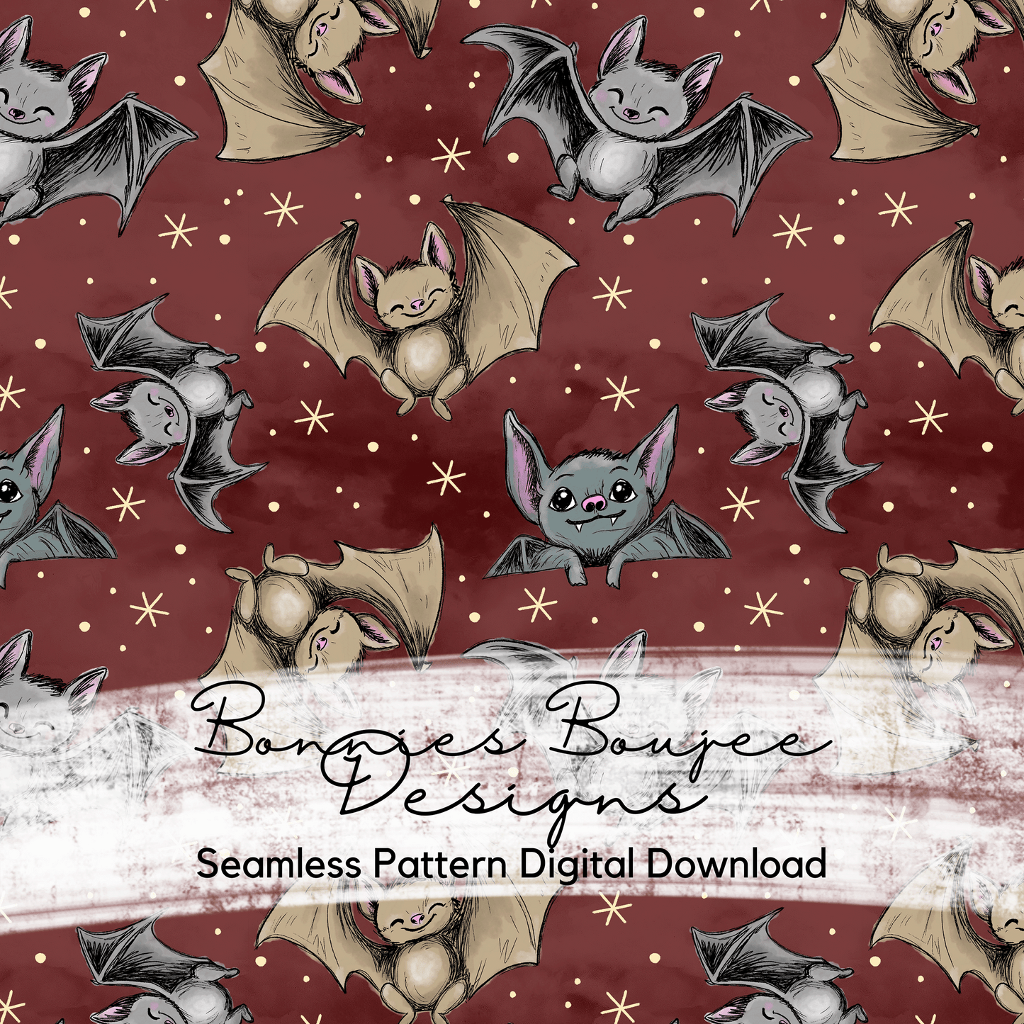 Cute Brown and Black Bats Hand Drawn Bundle Purchase