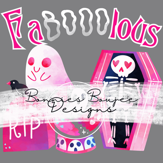 FaBOOLous Pink Girly Ghost PNG - Coordinating