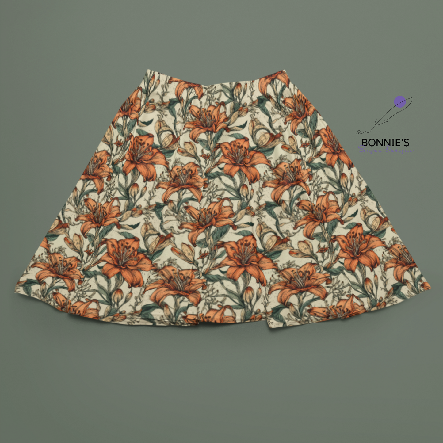 Boho Tiger Lilly Flowers Seamless File