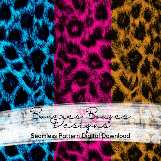 Textured Animal Print Faux Fur Seamless File - Multiple colorways